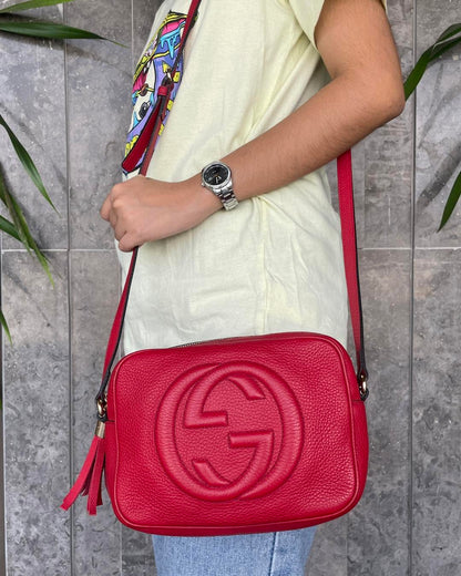 Gucci Red Soho Disco Crossbody Bag