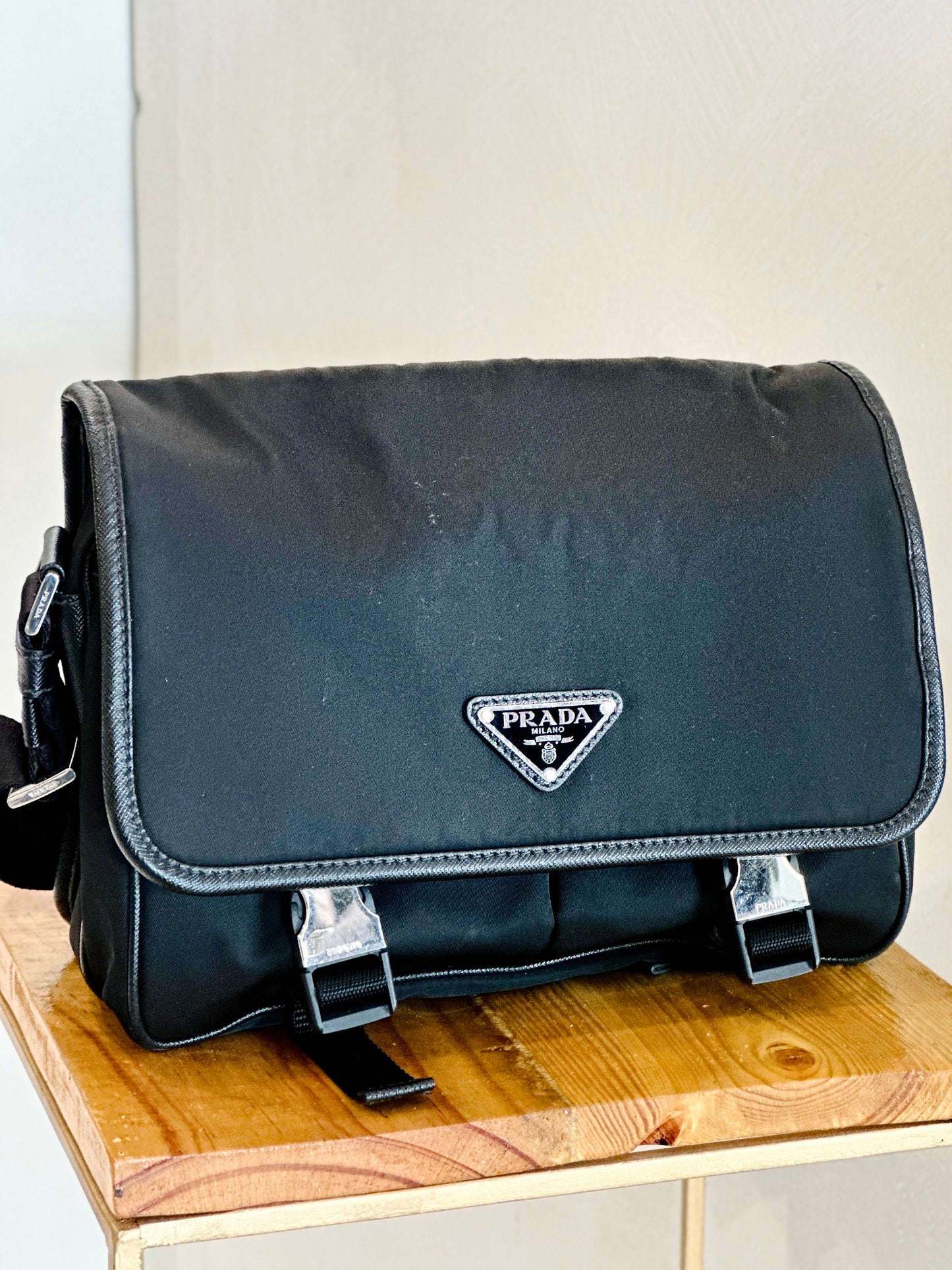 Prada Saffiano Leather Messenger Bag