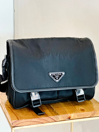 Prada Saffiano Leather Messenger Bag