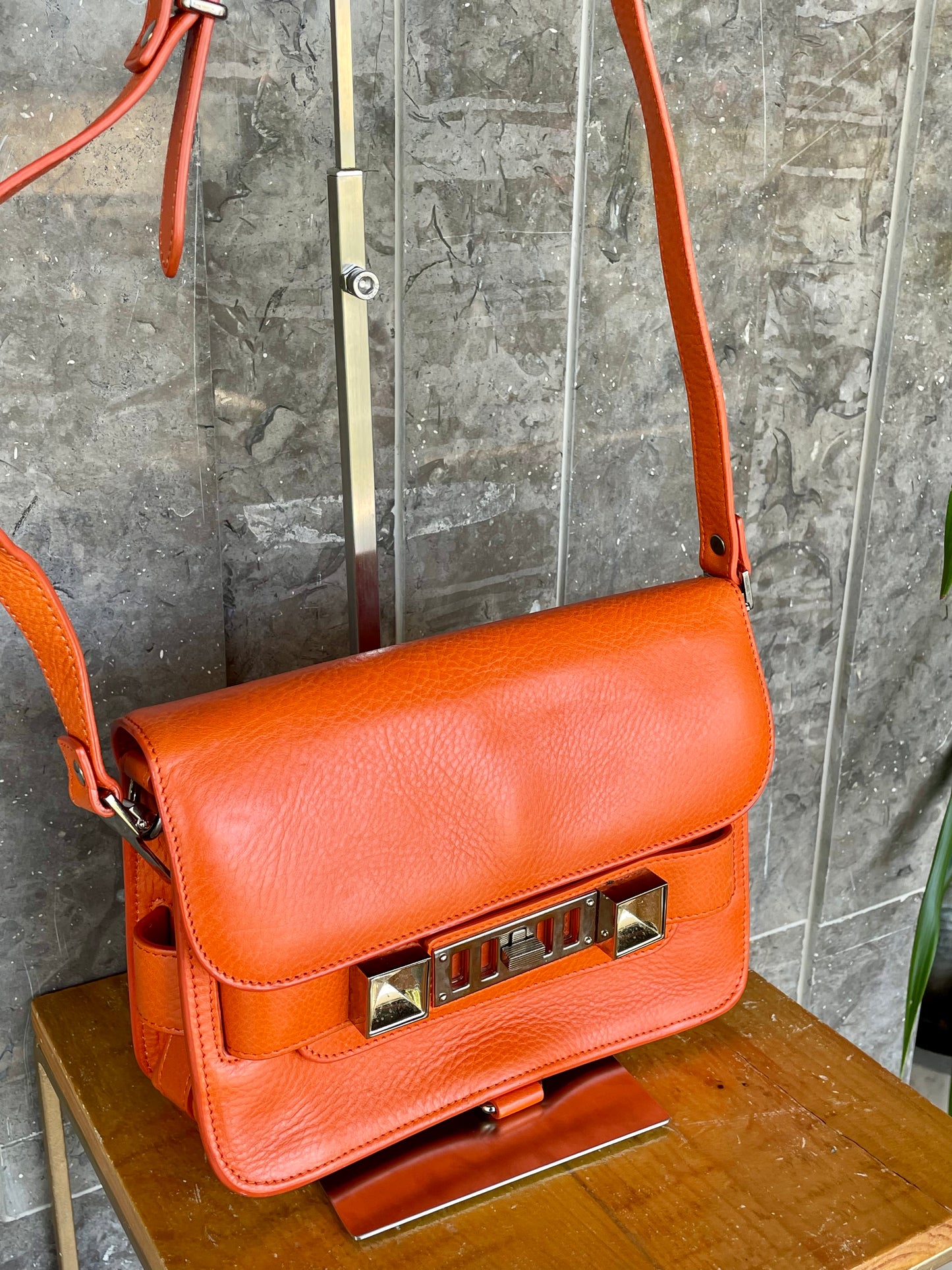 Proenza Schouler Orange leather PS11 Mini Classic Shoulder Bag