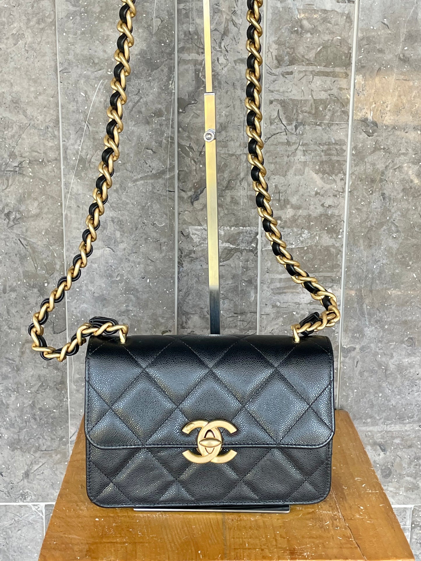 Chanel Caviar Quilted CC Flap Bag Black