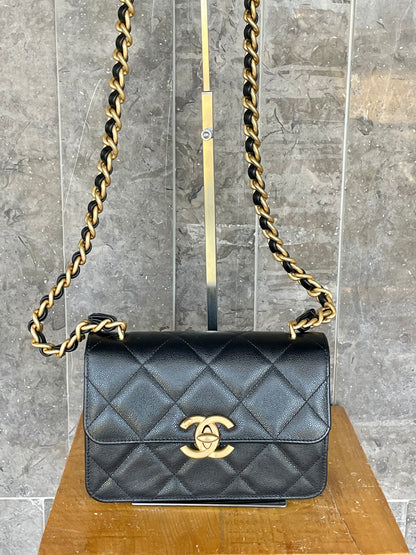 Chanel Caviar Quilted CC Flap Bag Black