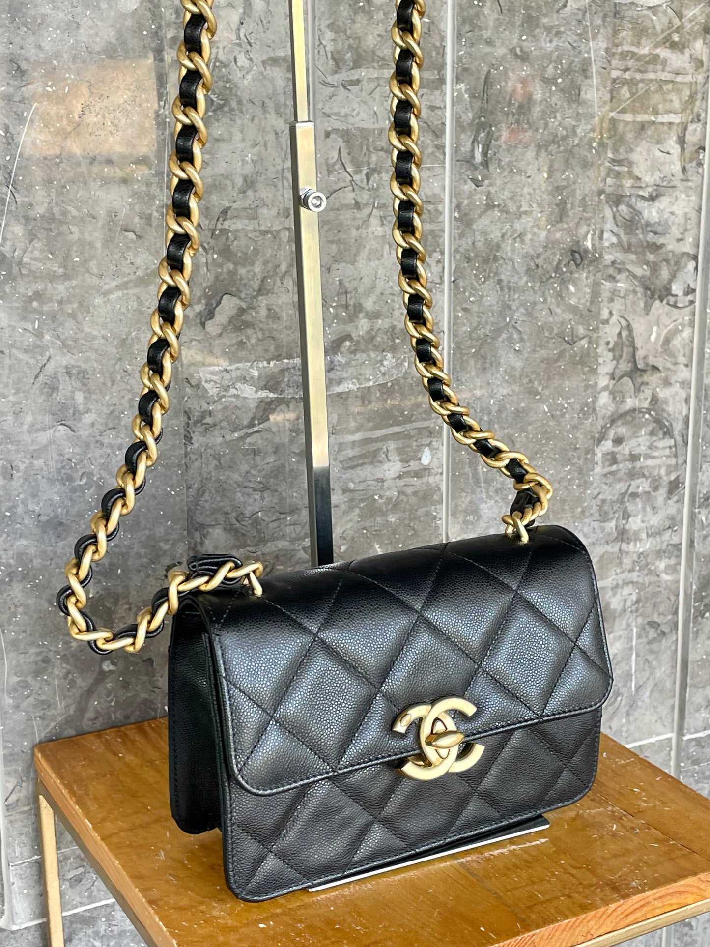 Chanel Caviar Quilted CC Flap Bag Black