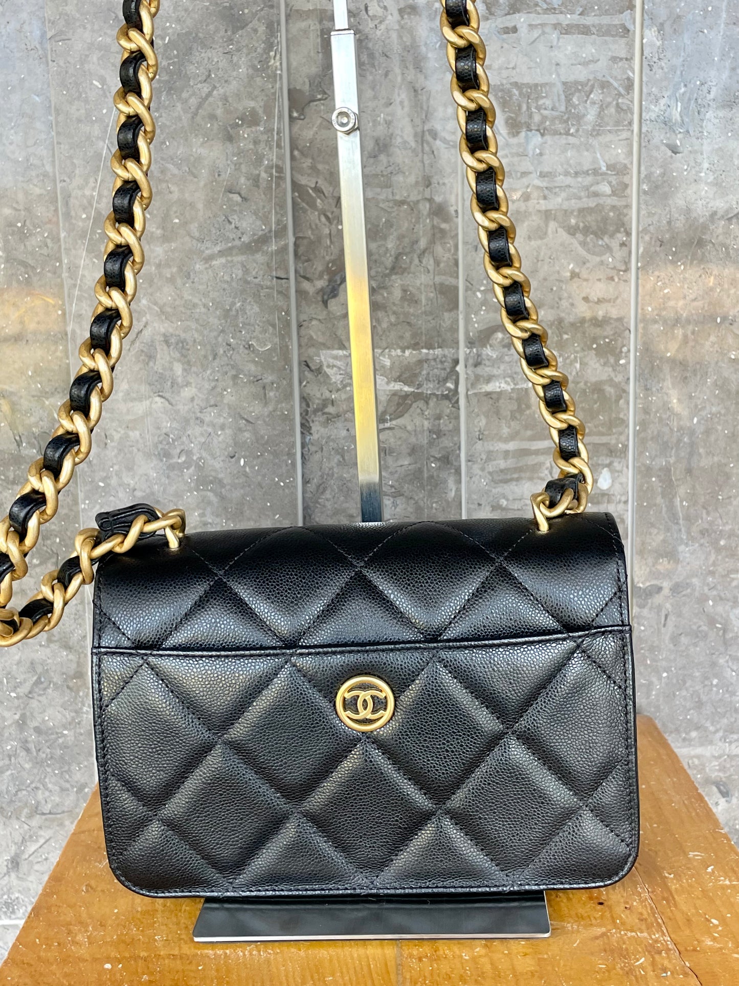 Chanel Caviar Quilted CC Flap Bag Black