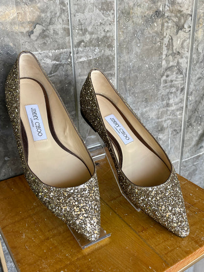 Jimmy Choo Romy Glitter Pumps Size 36