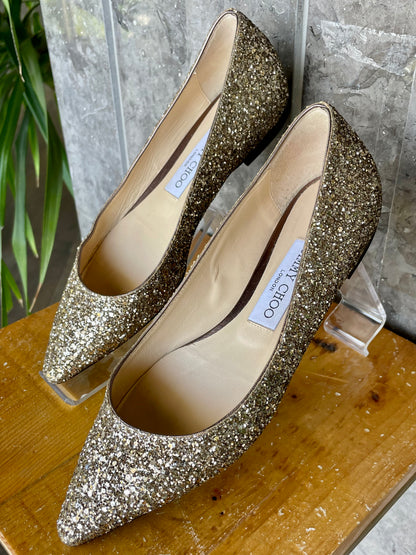 Jimmy Choo Romy Glitter Pumps Size 36