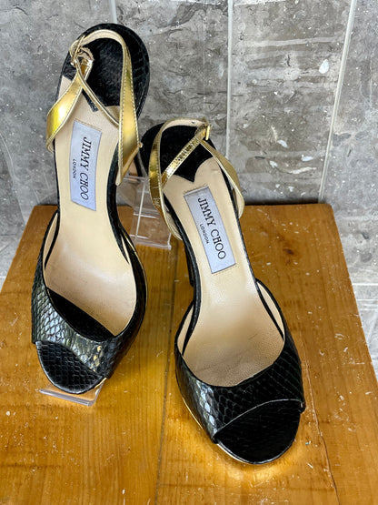 Jimmy Choo Black Python Size 37