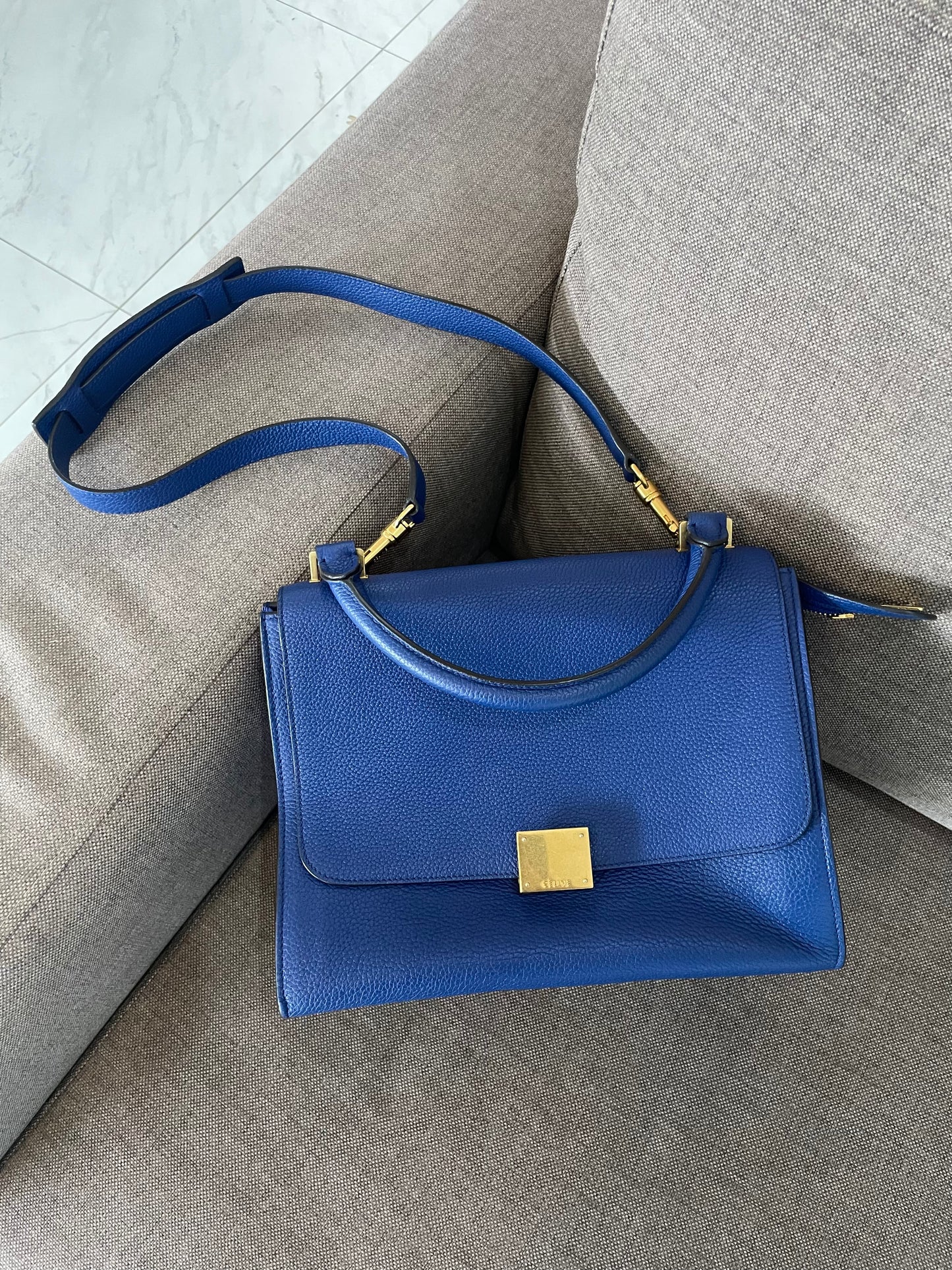 Celine Medium Trapeze Leather Handbag