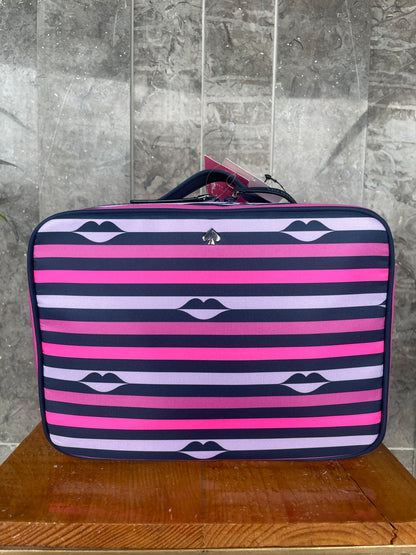 Kate Spade Jae Nylon Lip Print Travel Cosmetic Case Bag