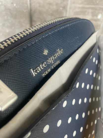 Kate Spade Payton Dome Navy Blue Polka Dot Crossbody