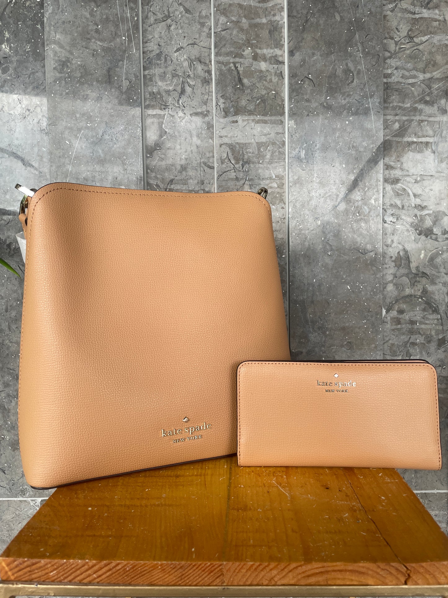 Kate Spade Darcy Large Bucket Bag and Large Slim Bifold Wallet Set