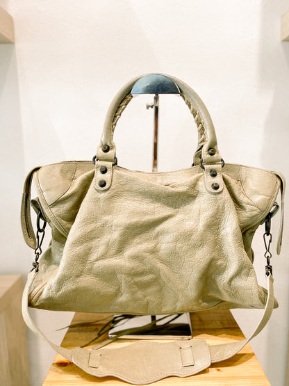 Balenciaga Beige Leather