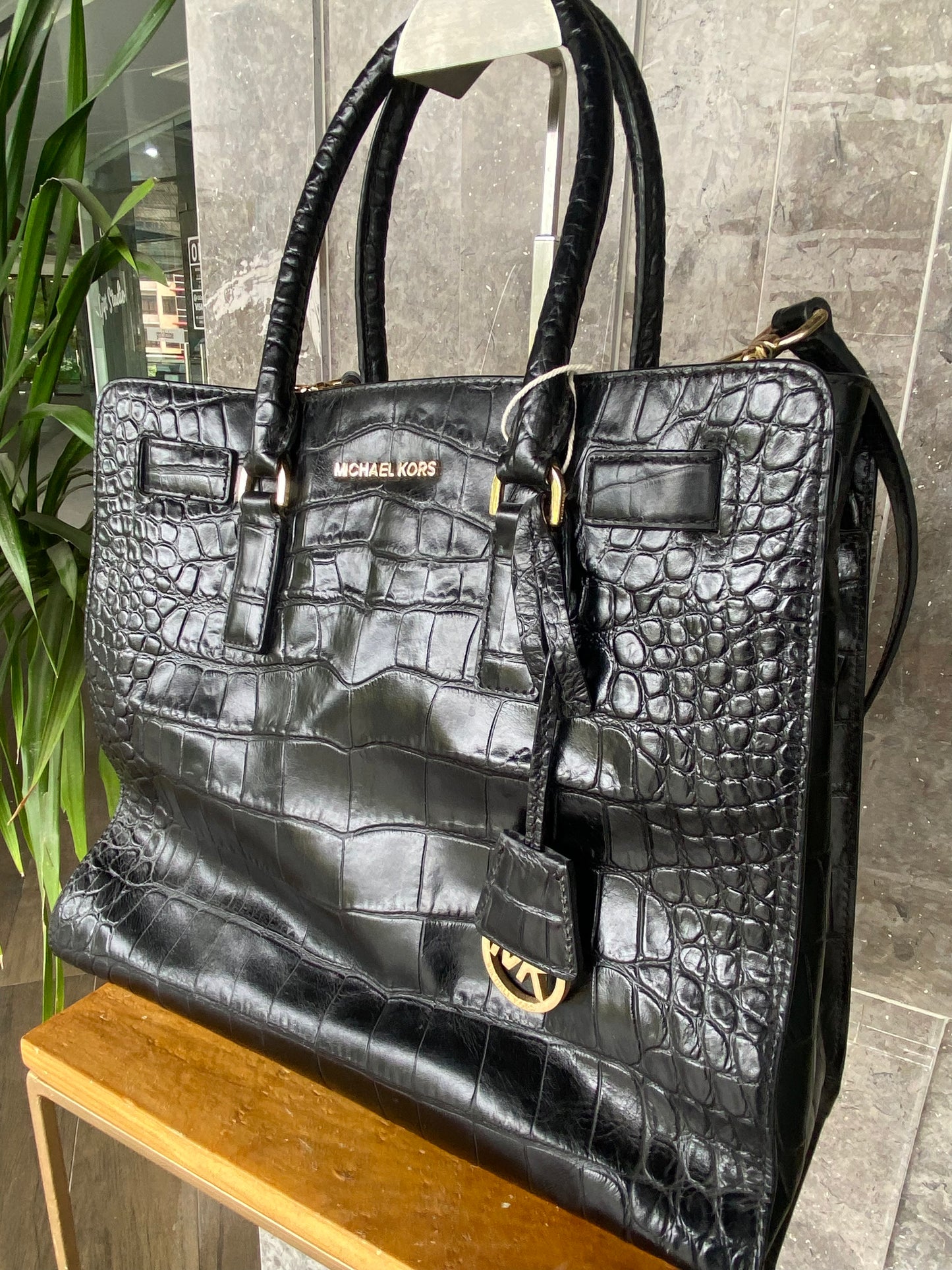 Micheal Kors Croc embossed leather