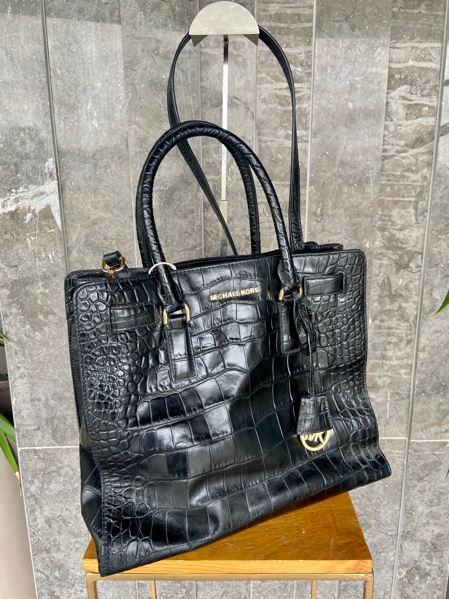 Micheal Kors Croc embossed leather