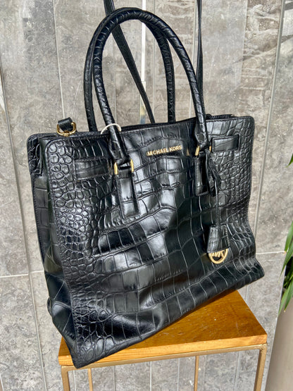 Micheal Kors Croc embossed leather