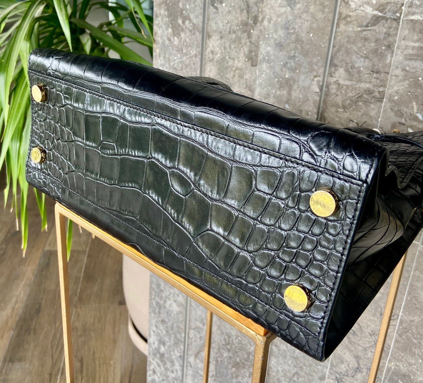 Micheal Kors Croc embossed leather