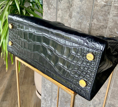 Micheal Kors Croc embossed leather