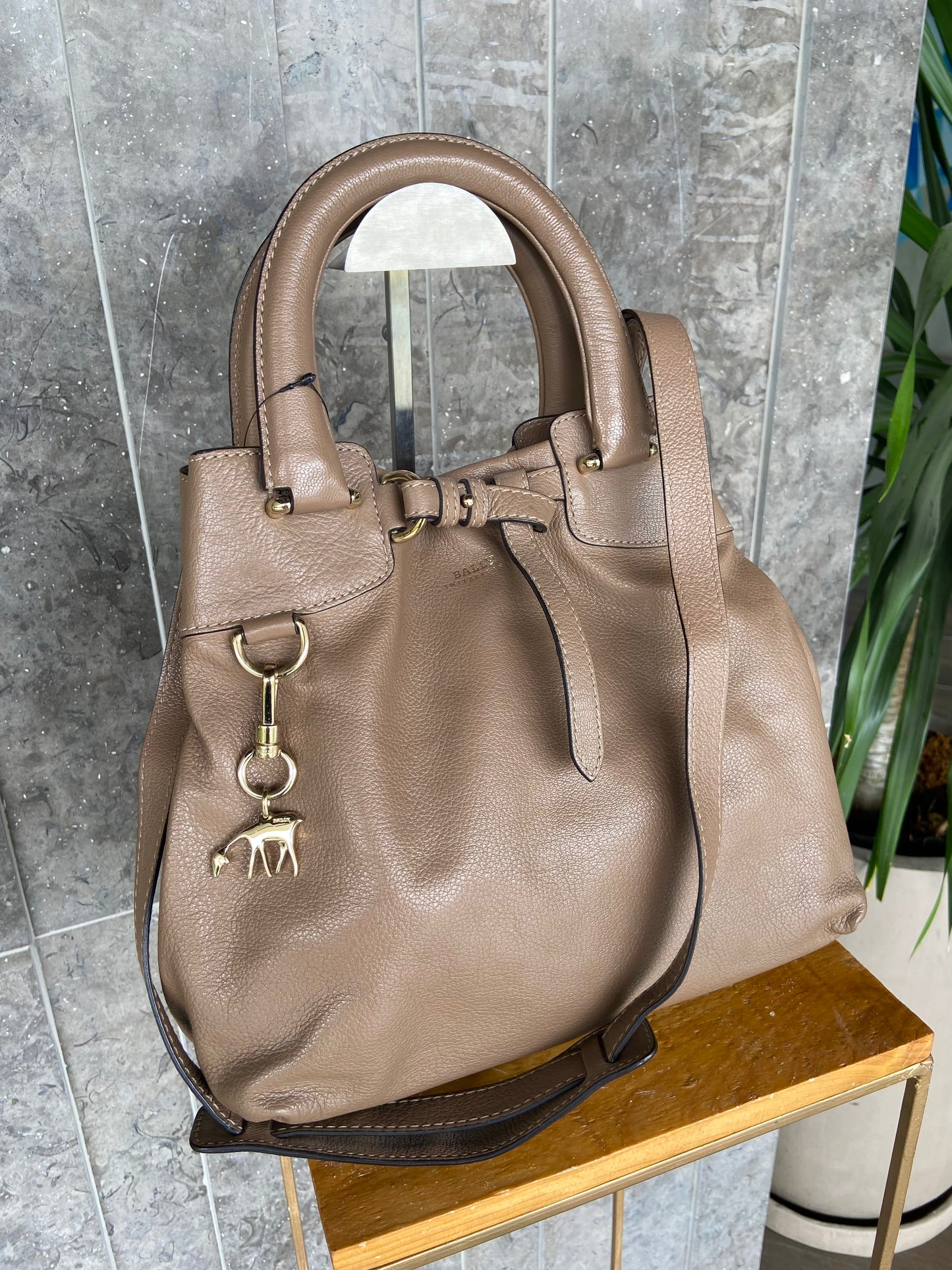 Bally Two-way Leather Handbag