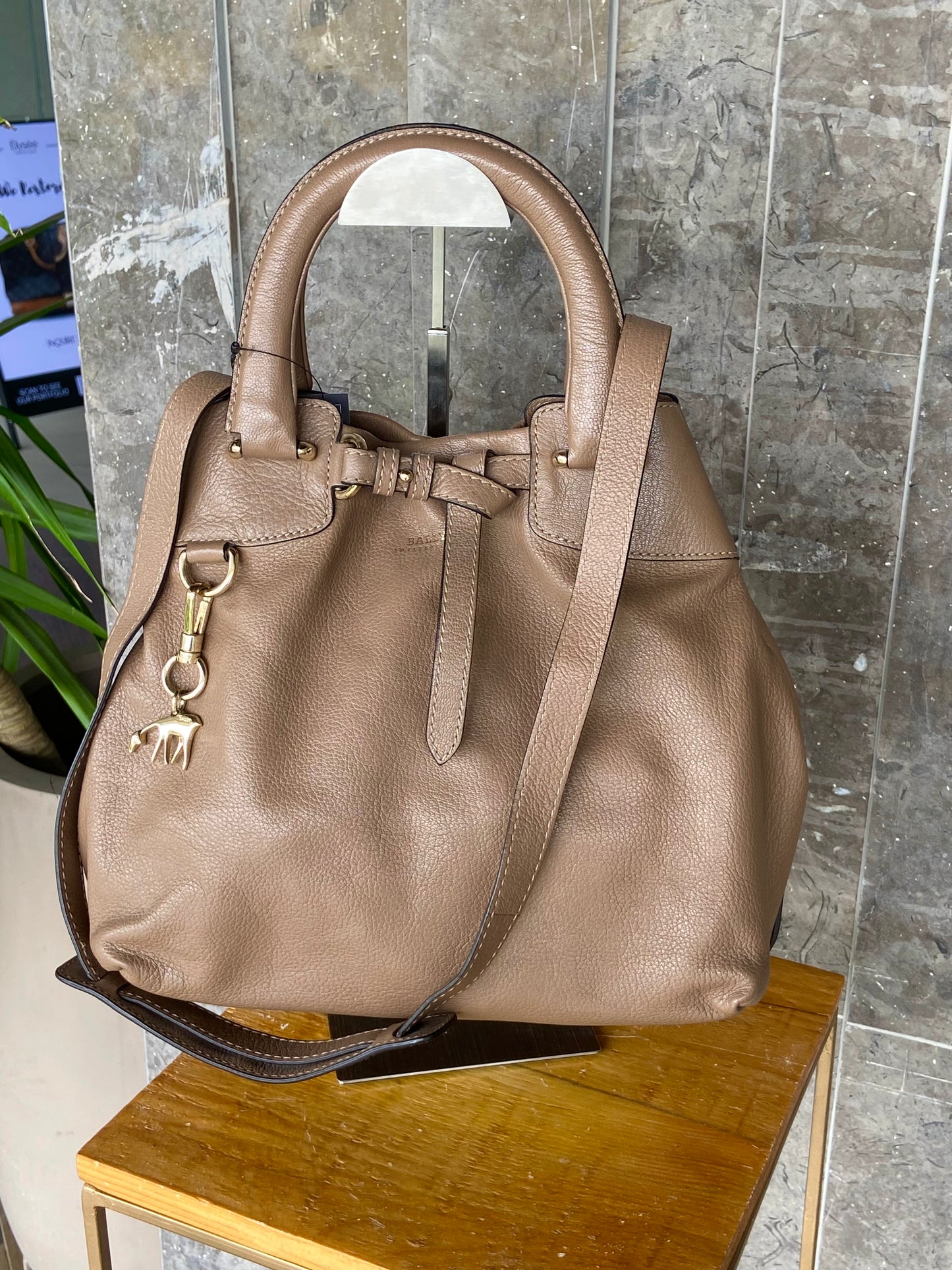 Bally Two-way Leather Handbag