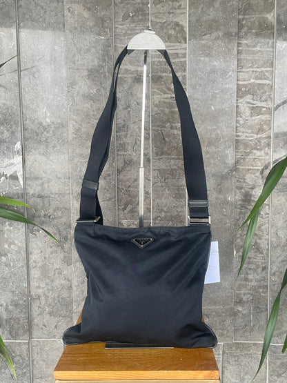 Prada Tessuto Nylon Flat Messenger Bag