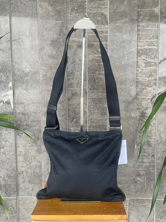 Prada Tessuto Nylon Flat Messenger Bag