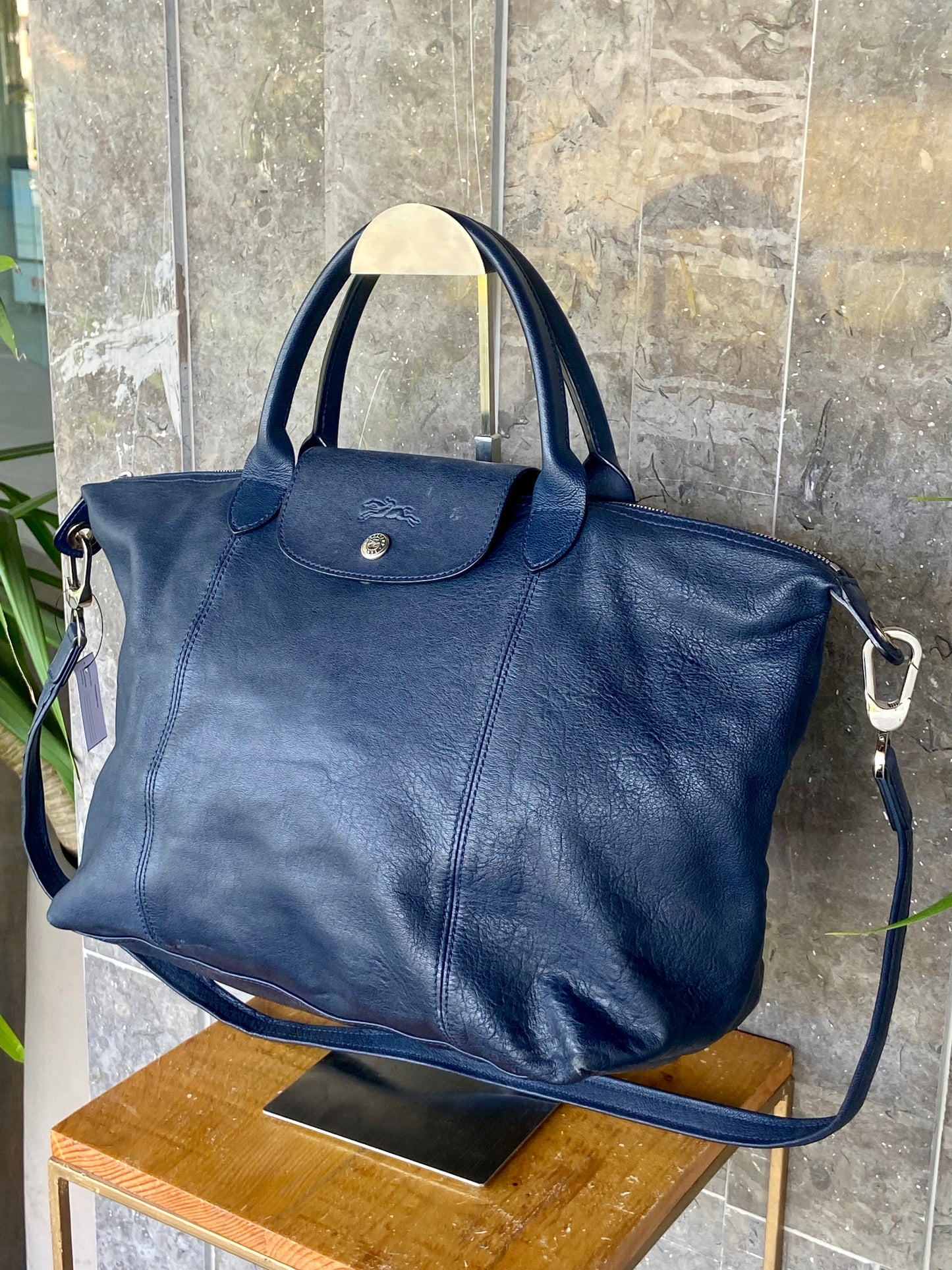 Longchamp Le Pliage Cuir Tote