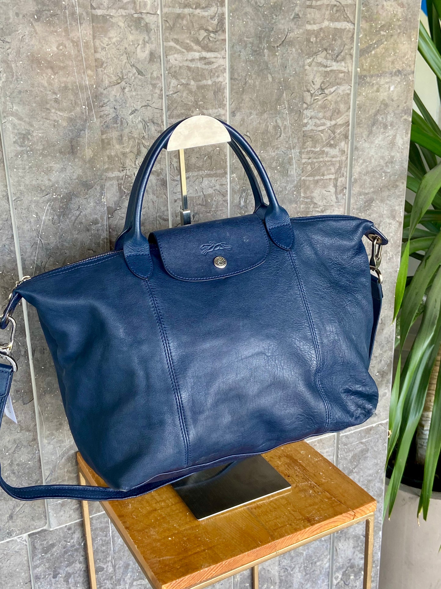 Longchamp Le Pliage Cuir Tote