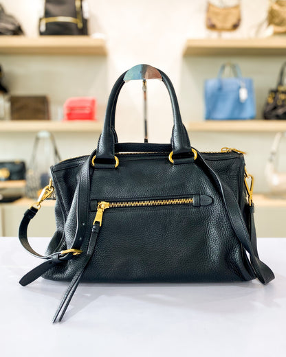 Prada Vitello Daino Zip Tote Shoulder Bag