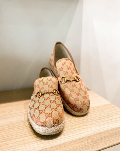 Gucci Men's Fria GG Horsebit Espadrilles US 7