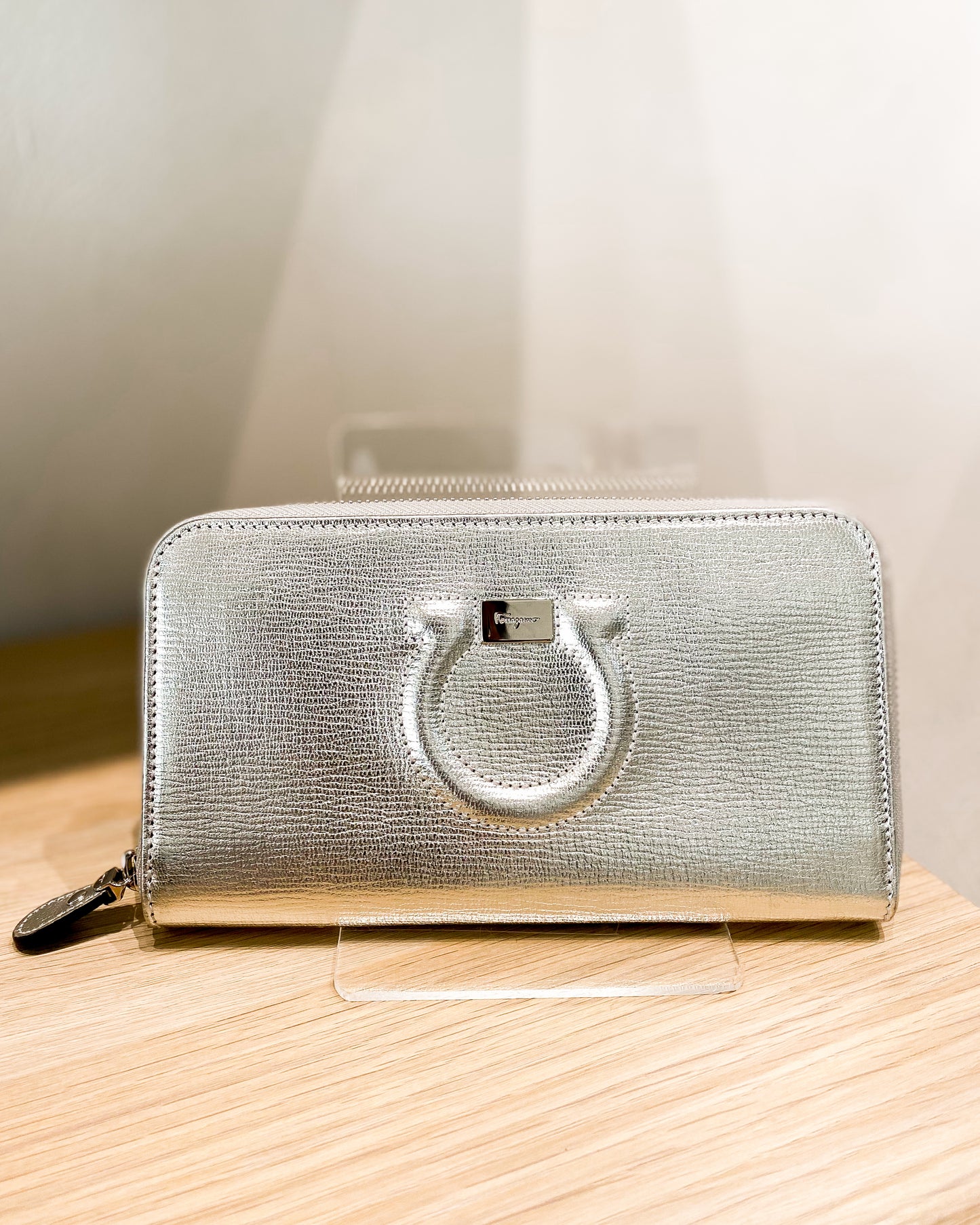 Salvatorre Ferragamo Silver Wallet