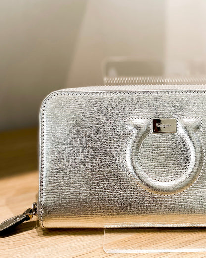 Salvatorre Ferragamo Silver Wallet