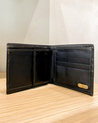 Fendi Pequin Bi-Fold Leather Wallet