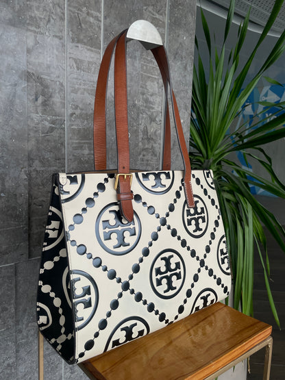 Tory Burch T Monogram Contrast Embossed