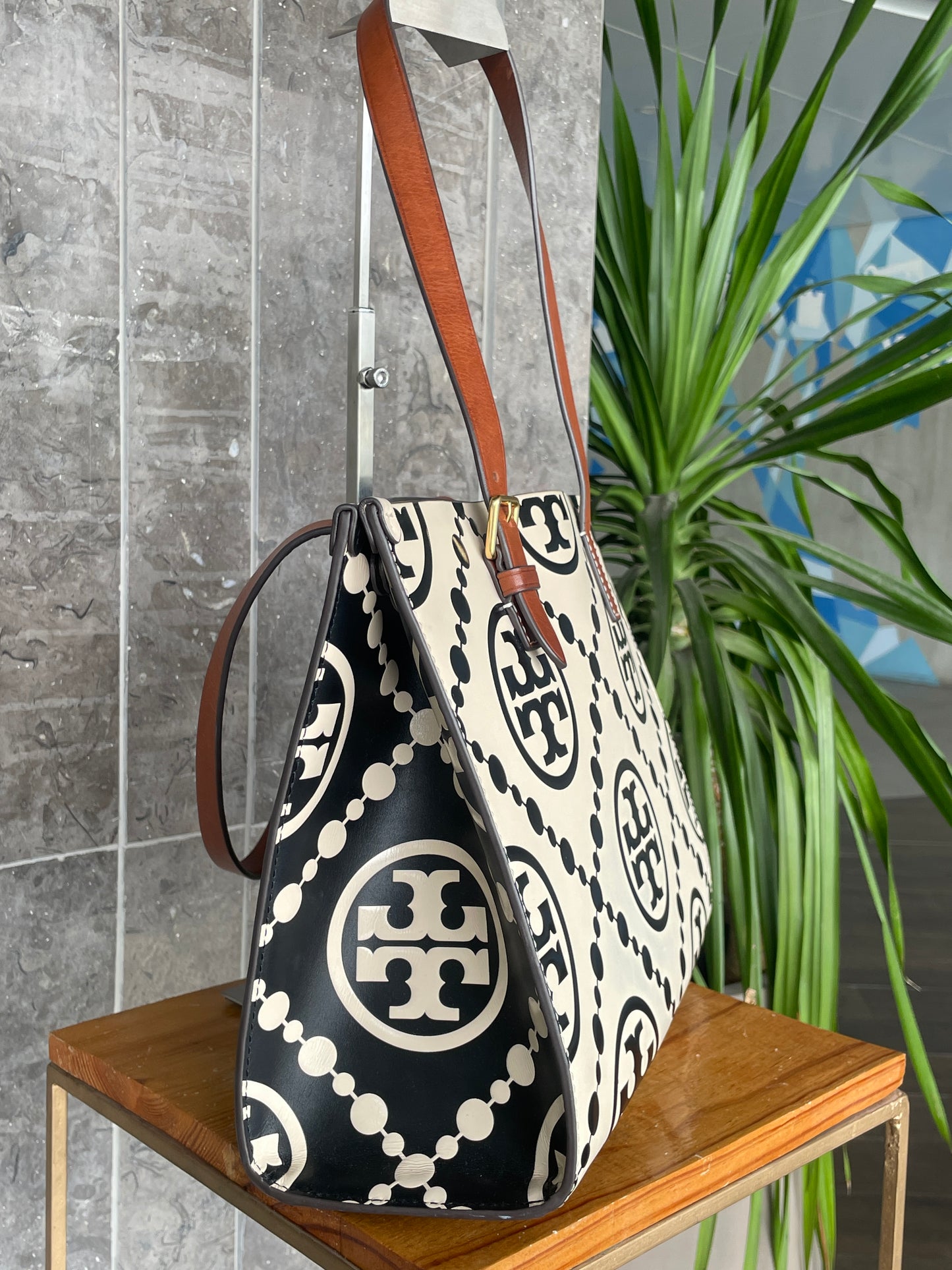 Tory Burch T Monogram Contrast Embossed