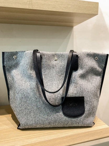 Longchamp Essential Gray Felt Tote