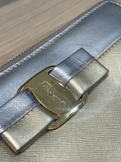 Ferrgamo Wallet Saffiano Leather zip-around long&nbsp; wallet
