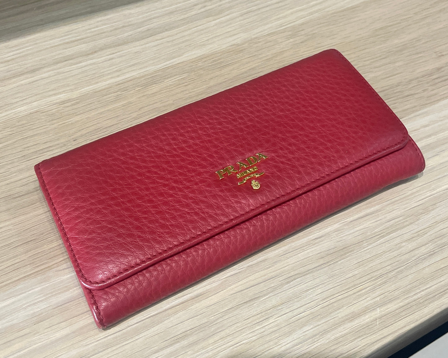 Prada Continental Flap Red wallet
