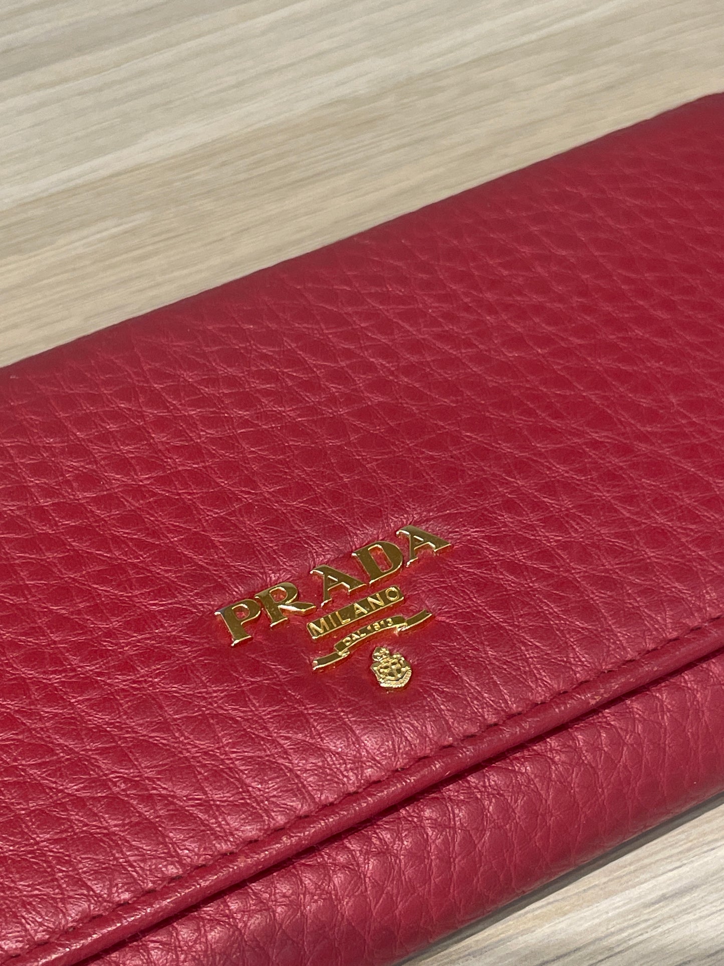 Prada Continental Flap Red wallet