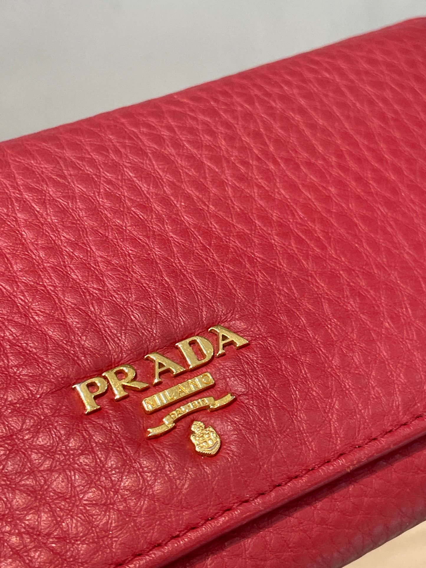 Prada Continental Flap Red wallet