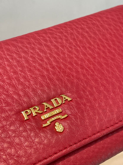 Prada Continental Flap Red wallet