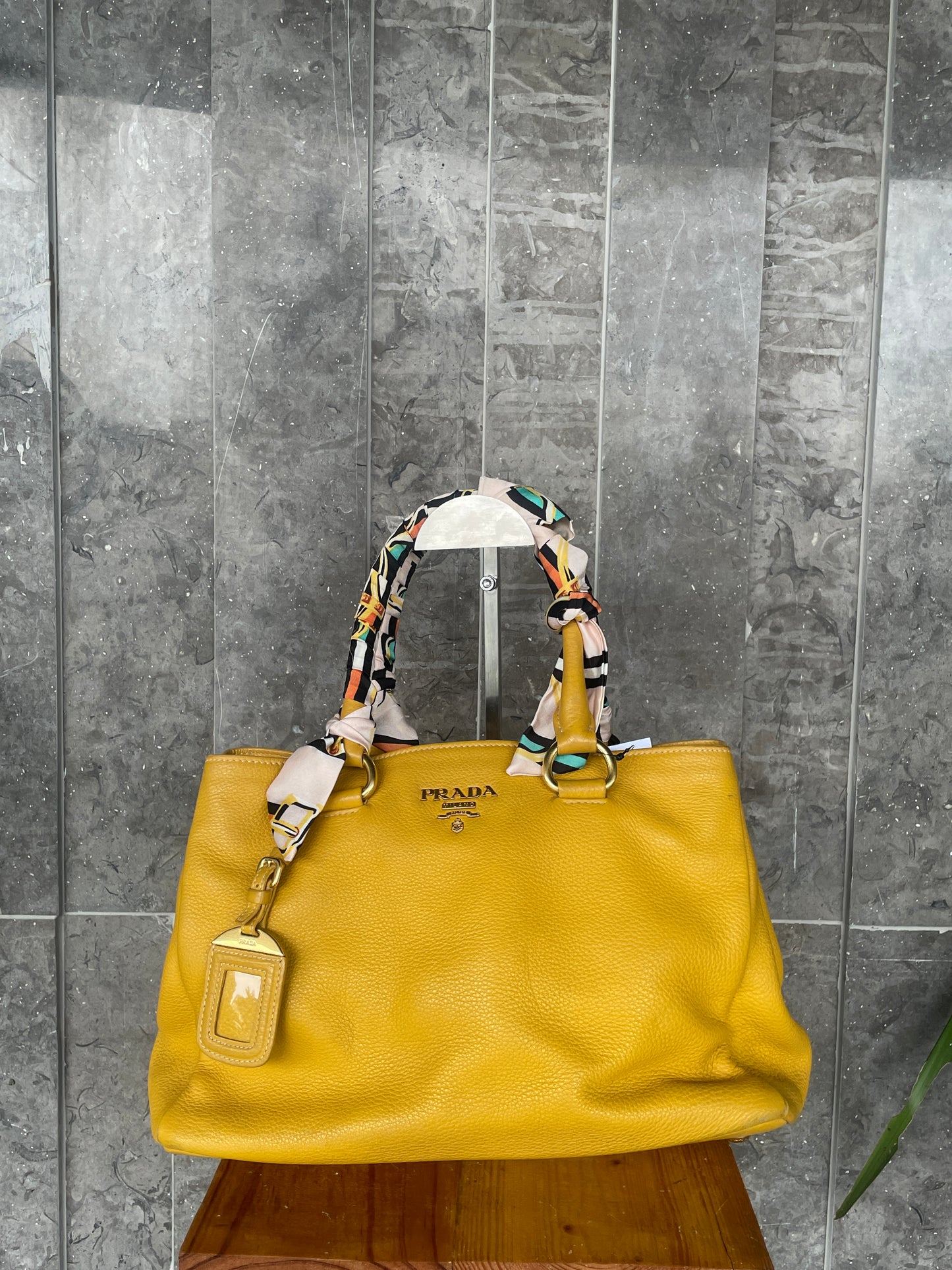 Prada Vitello Daino yellow