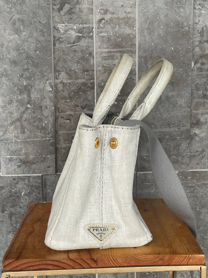 Prada Canapa Canvas Logo Tote bag