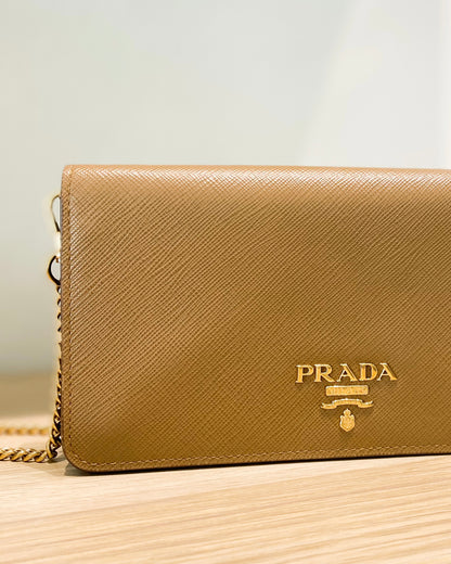 Prada Saffiano Leather Chain