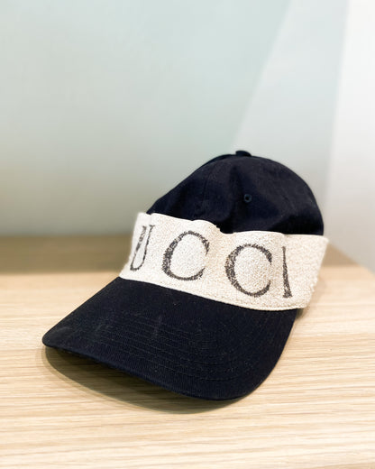 Gucci Black Cotton Elastic Cap