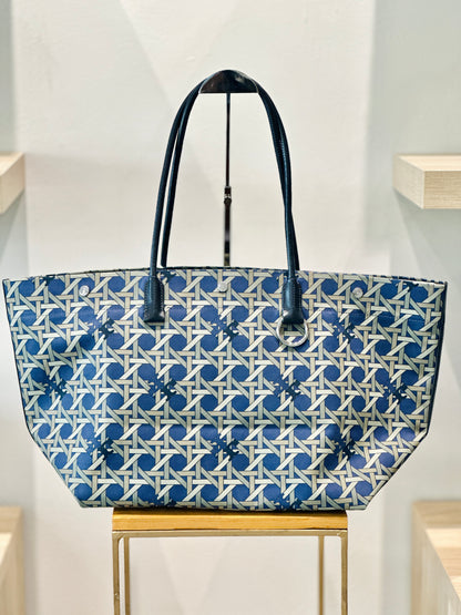 Tory Burch Canvas Basketweave Tote
