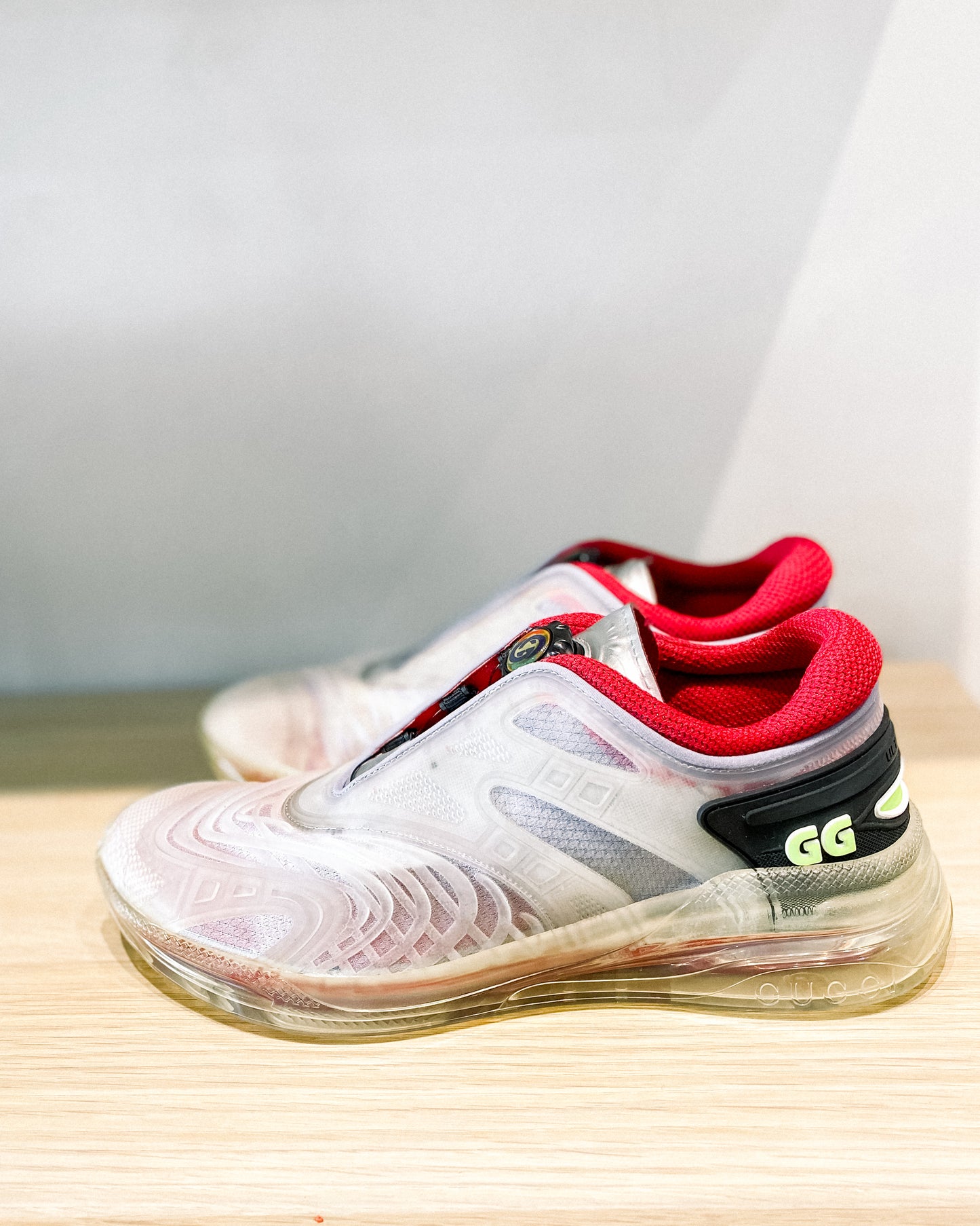 Gucci Ultrapace R Transparent Sneakers US 7