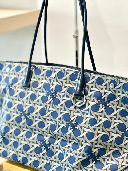 Tory Burch Canvas Basketweave Tote