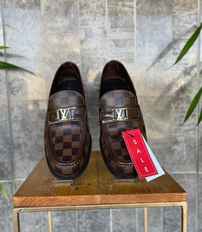 LV Major Loafers Damier Ebene Canvas