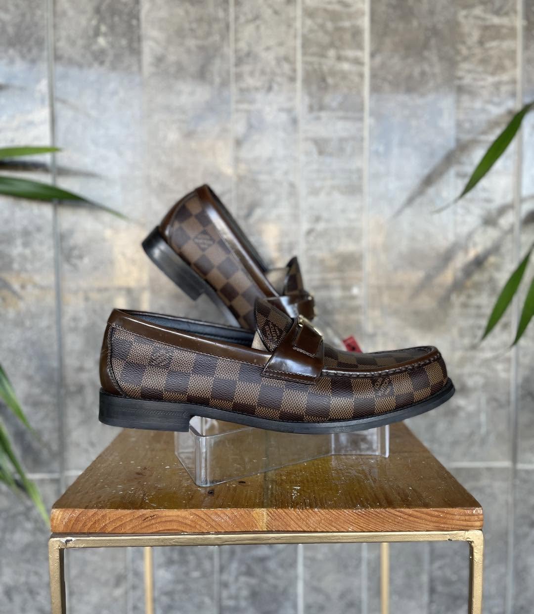LV Major Loafers Damier Ebene Canvas