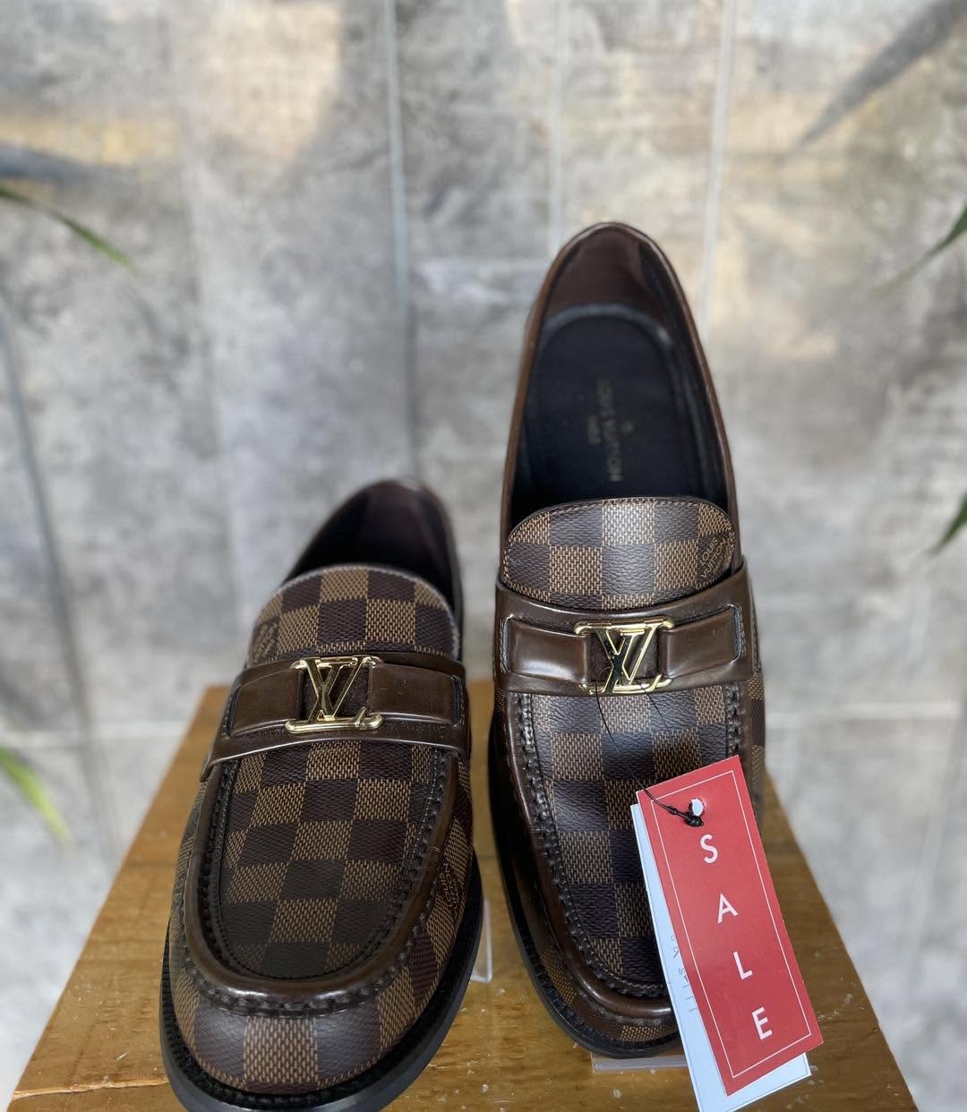 LV Major Loafers Damier Ebene Canvas